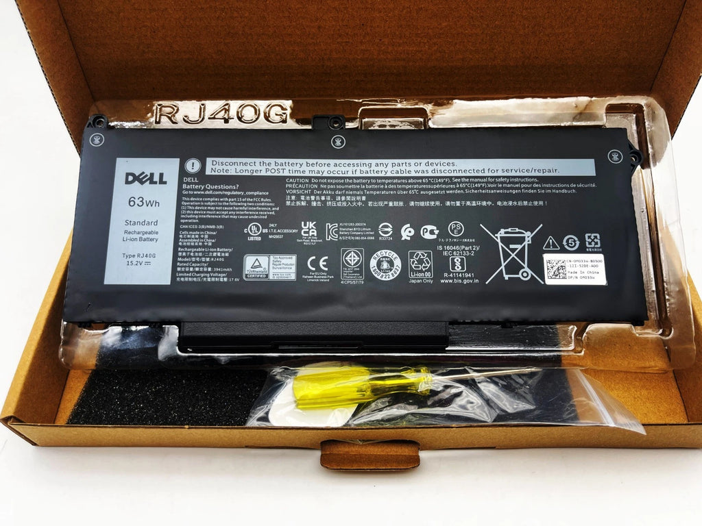 Genuine RJ40G Battery for Dell Latitude 15 5520 14 5420 Precision 15 3560 M033W