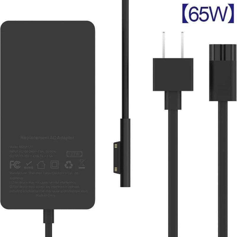 65W Pro Charger For Universal Microsoft Surface Pro 8 X 7 6 5 4 3 Surface Laptop