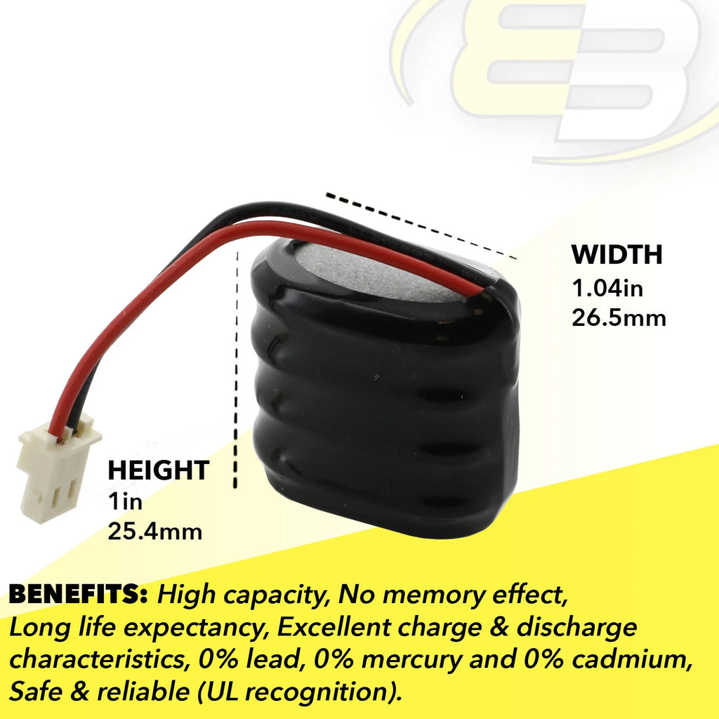 10x Exell 4/V150H-C 4.8V 150mAh NiMH Battery for Quick Check 150 200