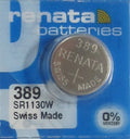 1 Renata 389 SR1130W Watch 0% MERCURY Battery
