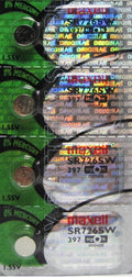 397 SR726SW Maxell Batteries 4 Pcs