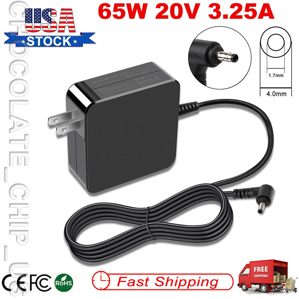 65W Charger For Lenovo IdeaPad 3 15IIL05 81WE00KVUS AC Adapter Power Supply Cord