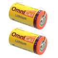 2x OmniCel ER26500 3.6V 8.5Ah Sz C Lithium Battery Tabs Utility Telematics