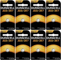 Duracell 357 303 SR44 LR44 A J Watch Batteries x 8