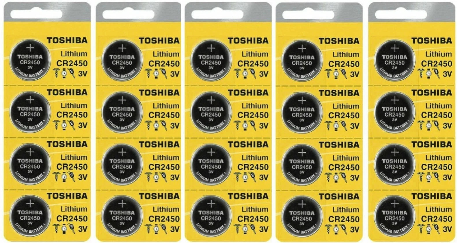 1 x New Toshiba CR2450 2450 3 Volt Lithium Coin Battery Fresh Stock Expire 2031