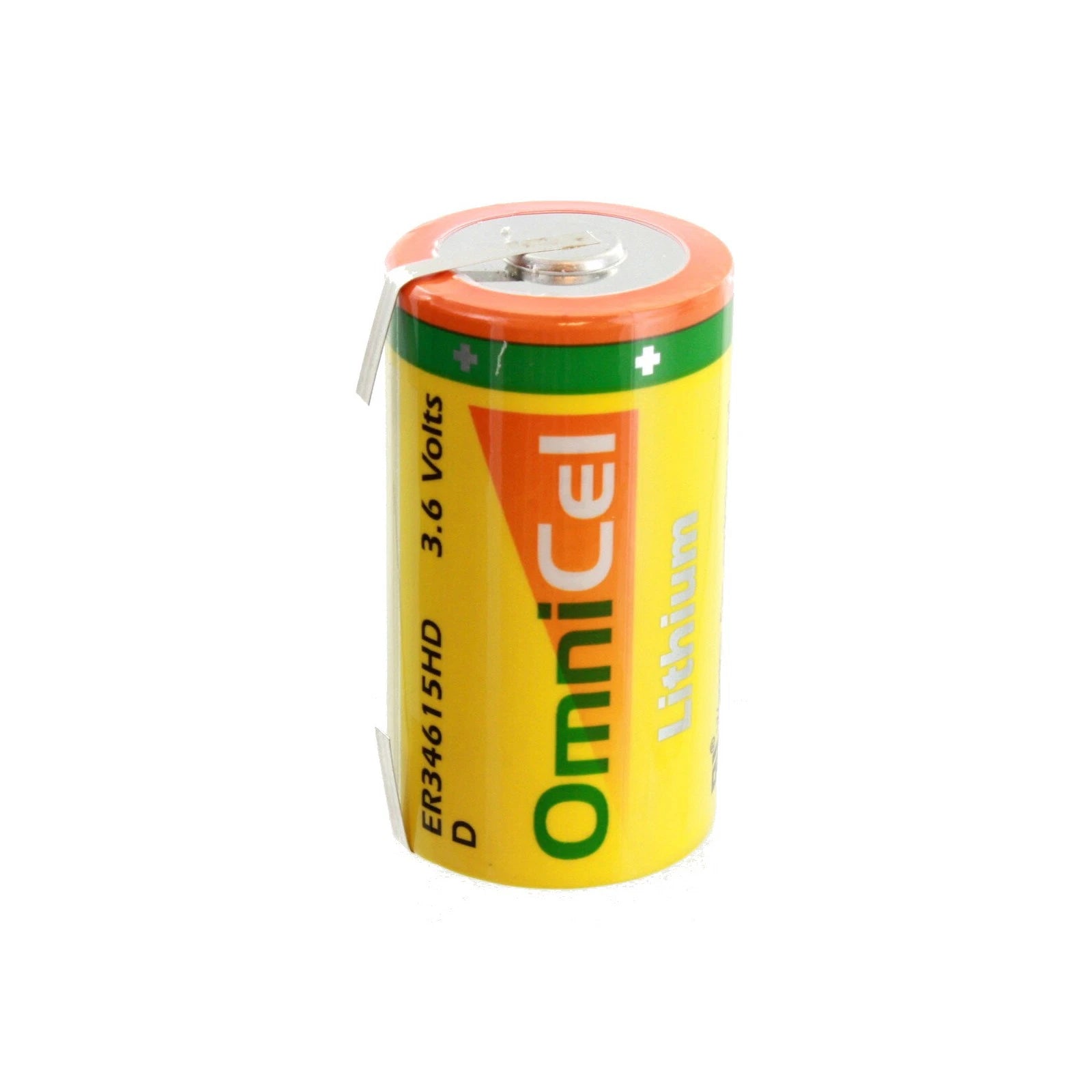 OmniCel ER34615HD/T 3.6V D LithiumThionyl Chloride Battery w/ Tabs