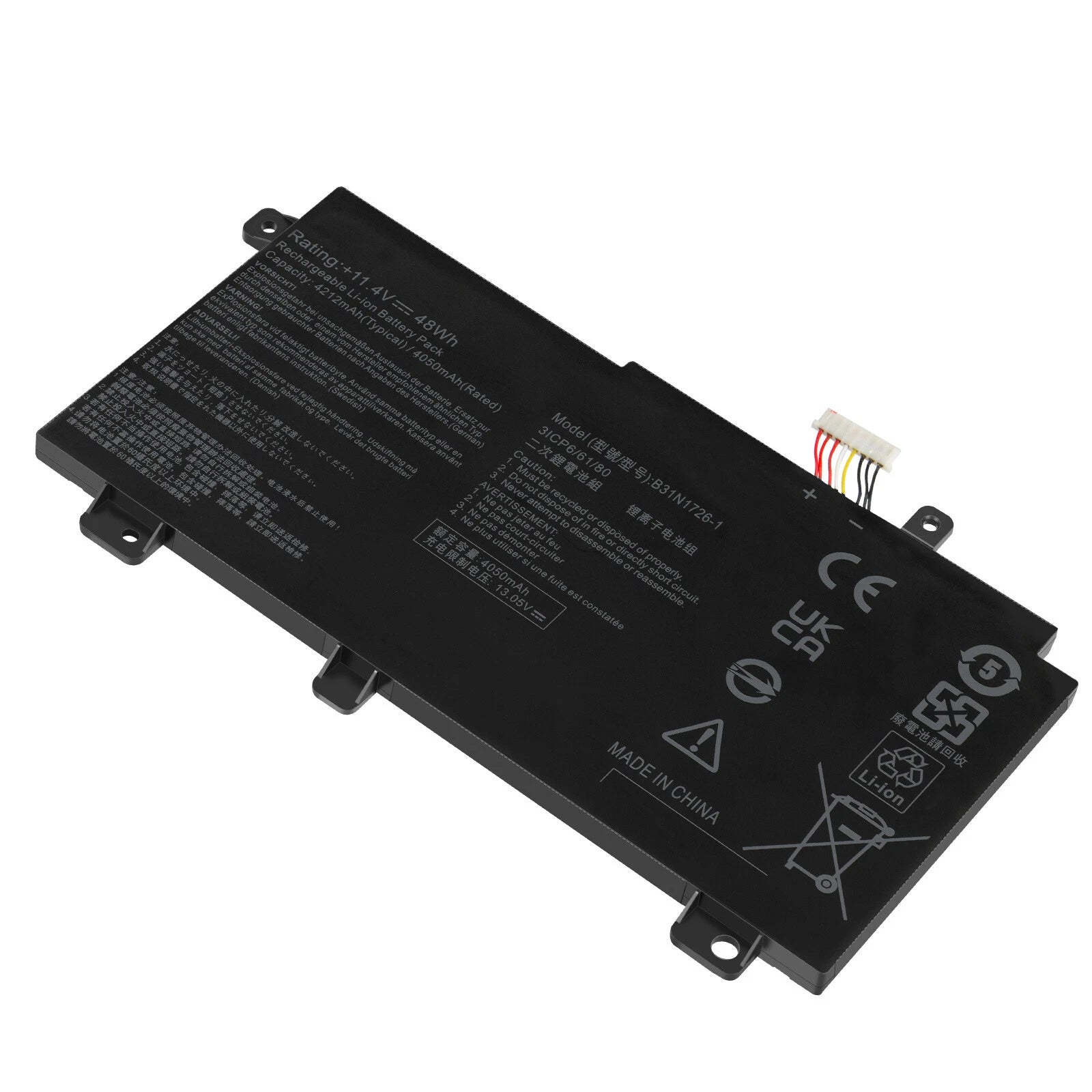 FOR ASUS LAPTOP BATTERY B31N1726 FOR ASUS 11.4V- 48Wh LI ON BATTERY