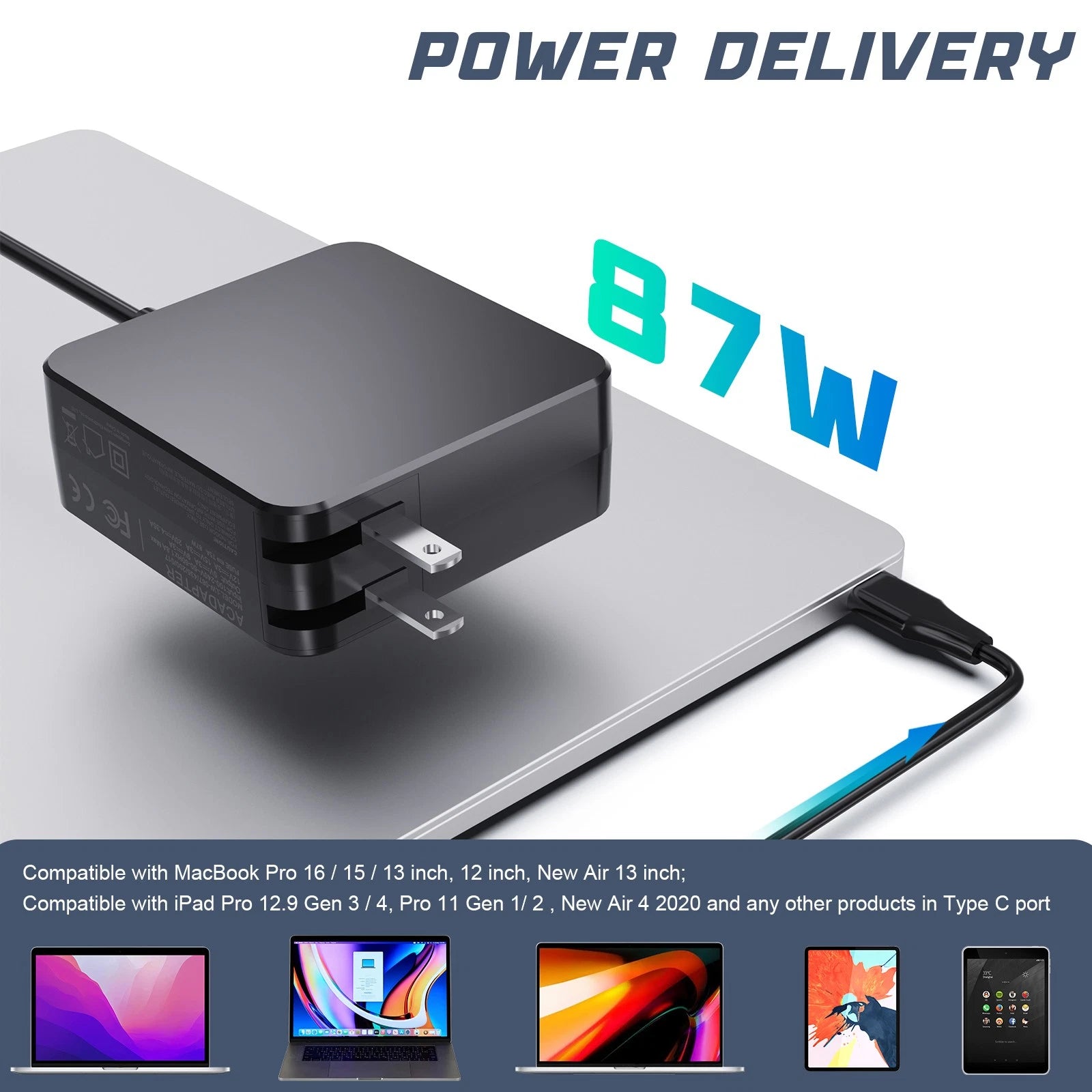 LOT Type-C USB-C Laptop Adapter Charger for Dell HP ASUS Lenovo Acer MacBook US