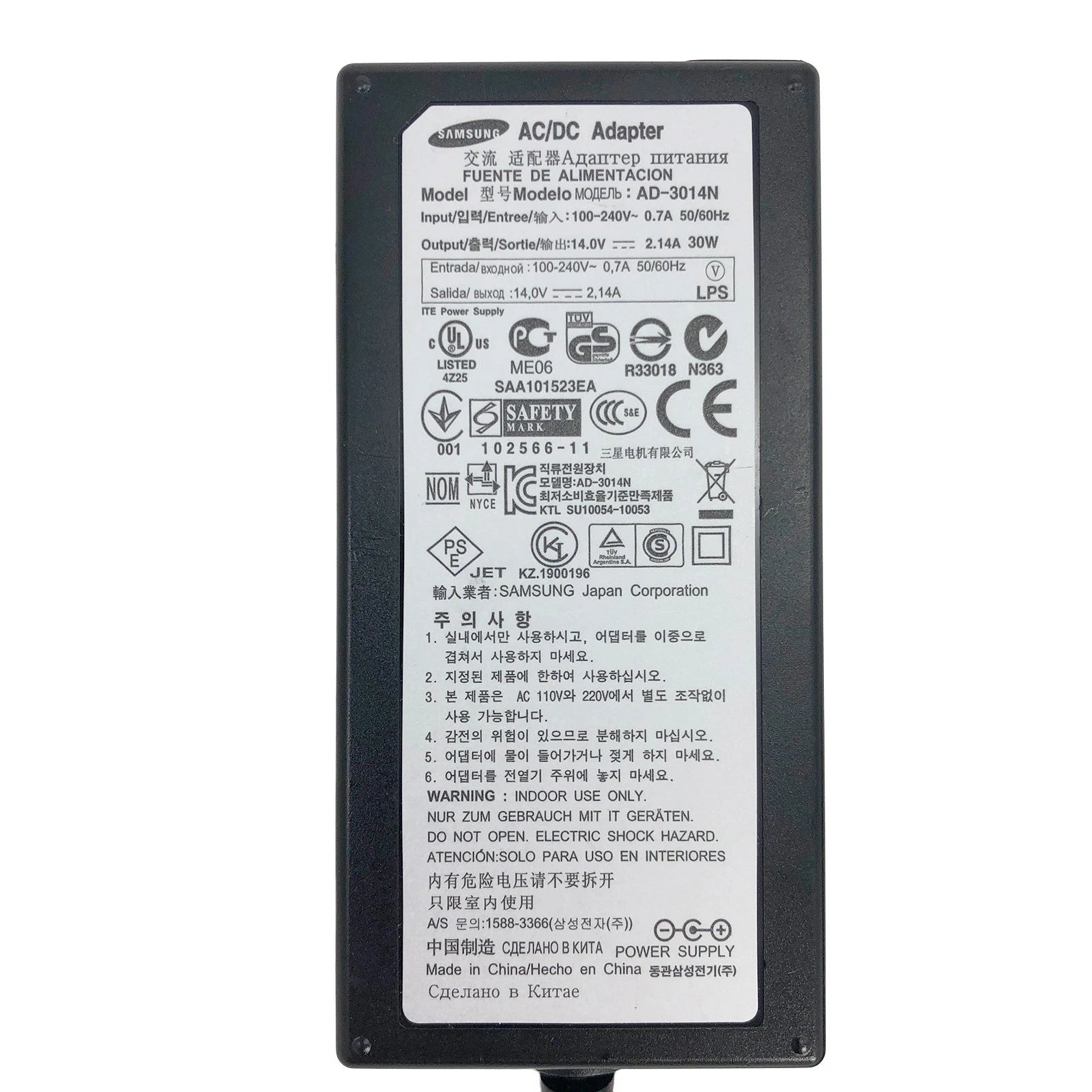 NEW Genuine Samsung AC Adapter Power Supply For Monitor S22B300B S24D300H