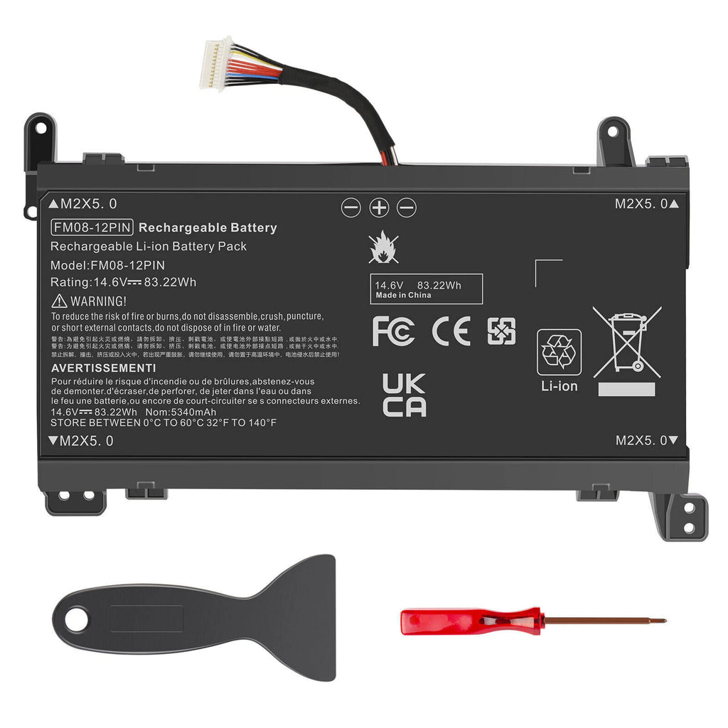 FM08 Battery for HP Omen 17-AN014NG 17-AN012DX 17-AN041NG 922753-421 16pin/12pin