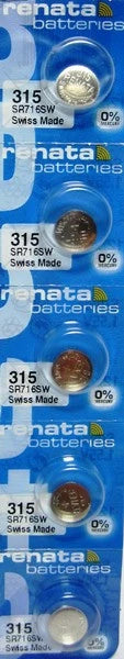 Button Cell Type 315 Battery Renata 5 Pcs