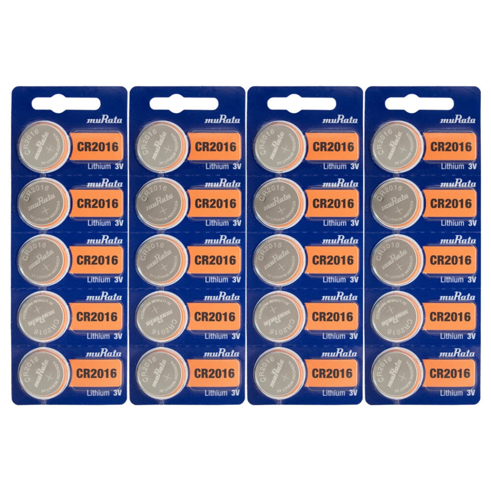 MURATA CR2016 3V Lithium Battery (20-Pack)