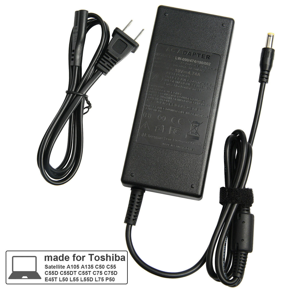 19V 4.74A 90W AC Power Adapter Charger for Toshiba Asus Acer HP Laptop 5.5*2.5m