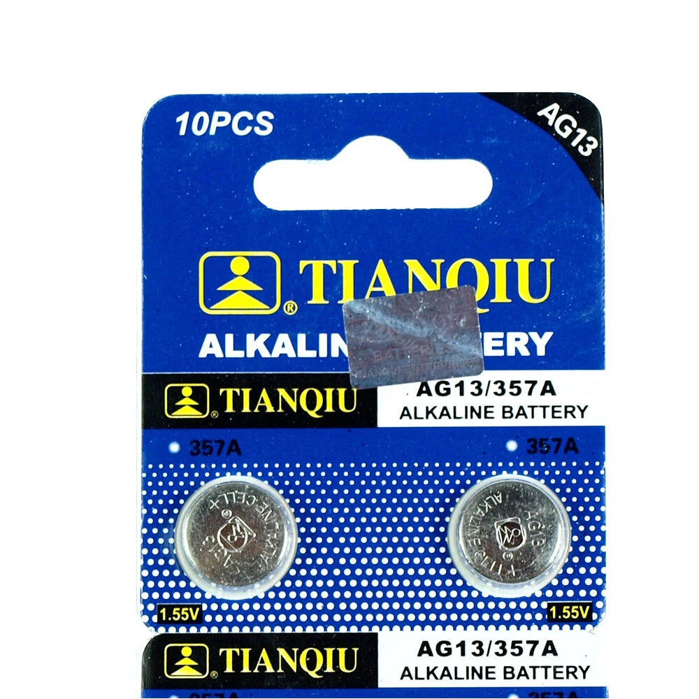 50 PCS LR44 AG13 357 LR1154 1.5V Alkaline Battery for Watch Lighter