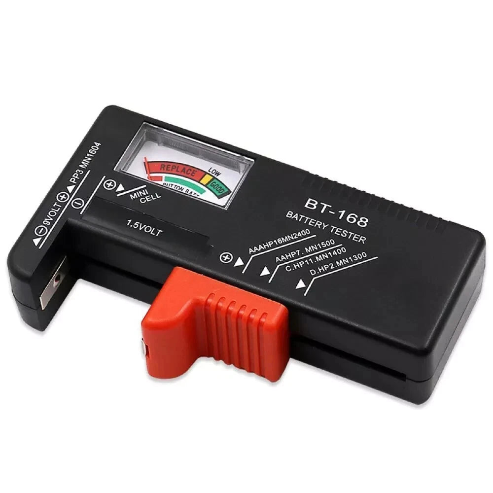Battery Tester Checker Universal For AA AAA C D 9V 1.5V Button Cell Batteries