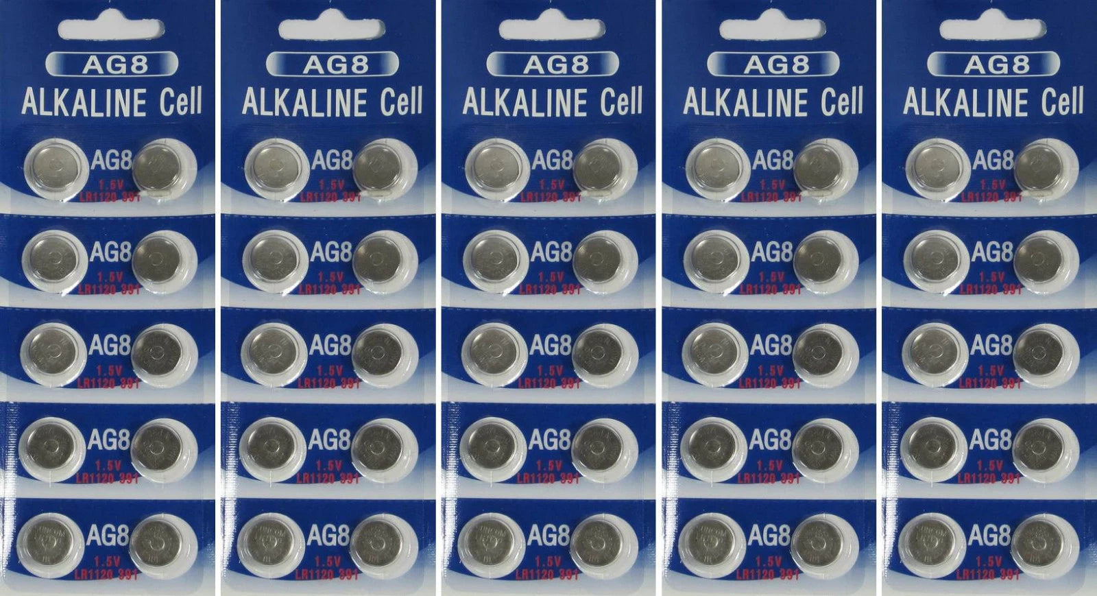 50 AG8 LR1120 391 LR55 1.5 Volt Alkaline Cell Watch Batteries Ships From USA