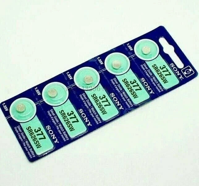 5 NEW SONY (Murata) 377 SR626SW SR66 V377 watch battery EXP 10/2022 - USA Seller