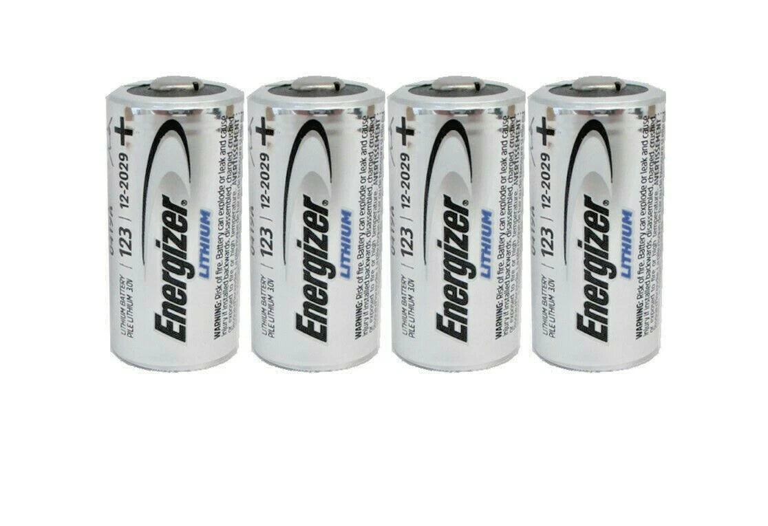 4 X ENERGIZER CR123A CR123 123A LITHIUM BATTERY EXP 12/2030