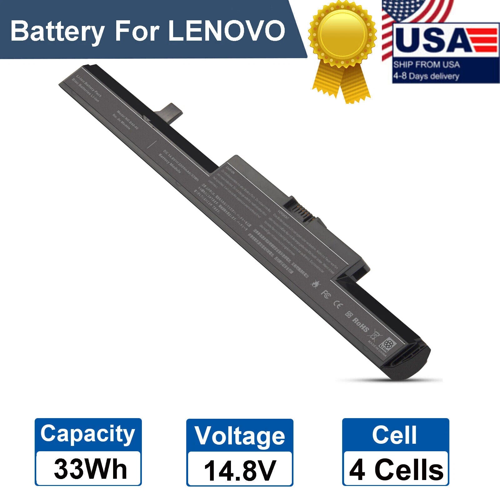 B40-80 Battery For Lenovo B40 B50-70 B40-70 B50-30 B50-45 L13M4A01 L12L4E55 33Wh