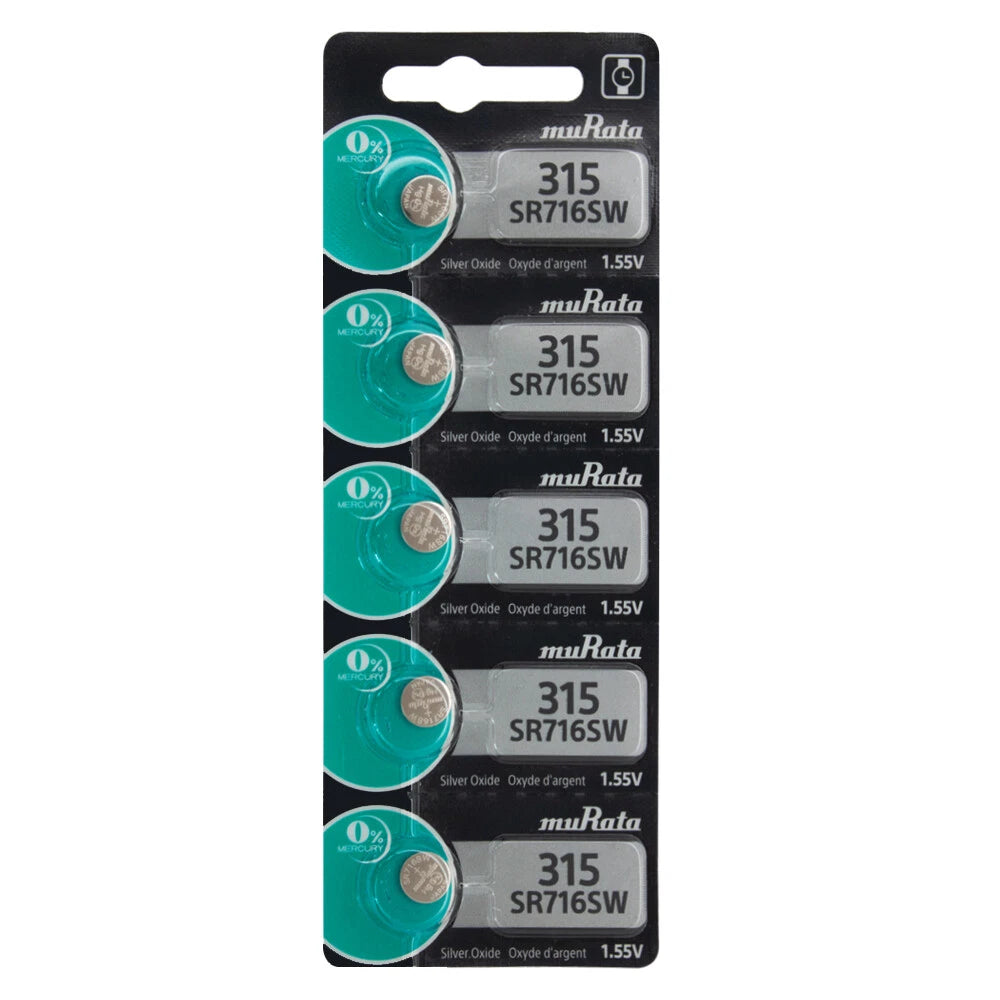 Murata Silver Oxide 315 1.55V Batteries 10 Pcs - Replaces Sony