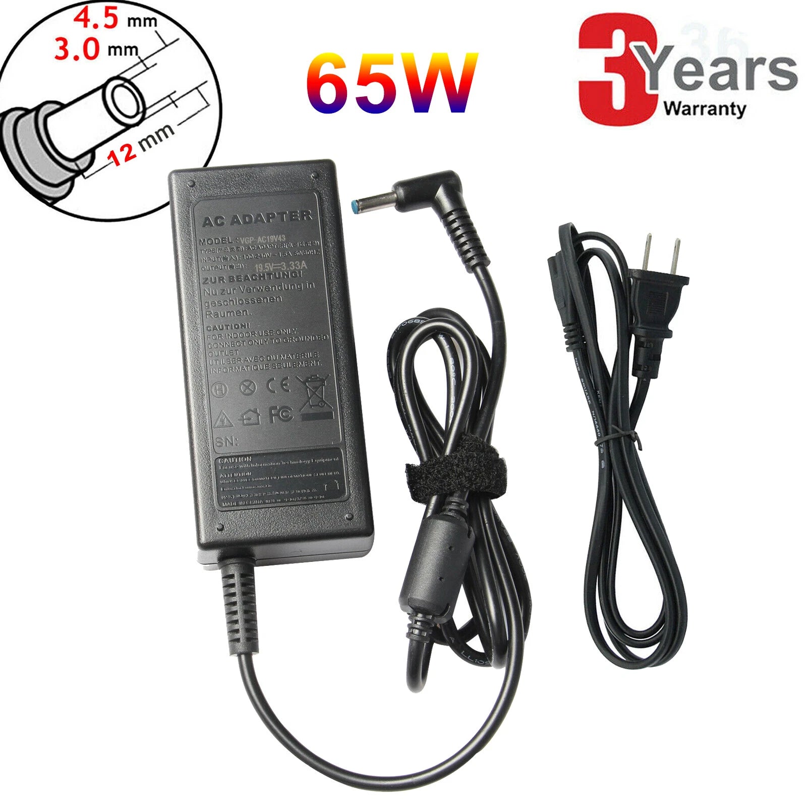 AC Adapter Battery Charger For HP 15-f271wm 15-f272wm 15-f337nr Laptop