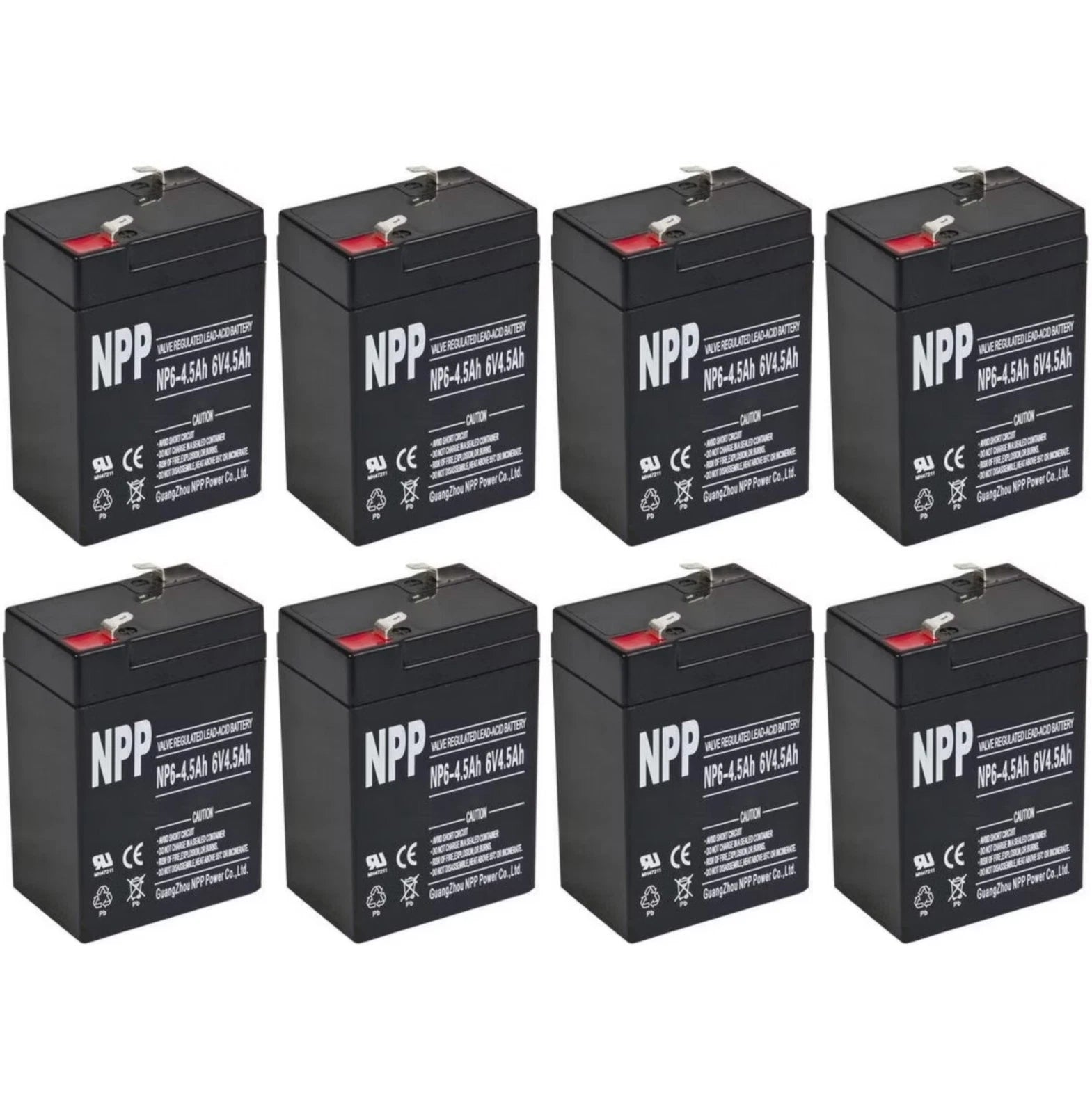 8PC NPP NP6-4.5Ah 6V 4.5Ah AGM VRLA General Series Battery