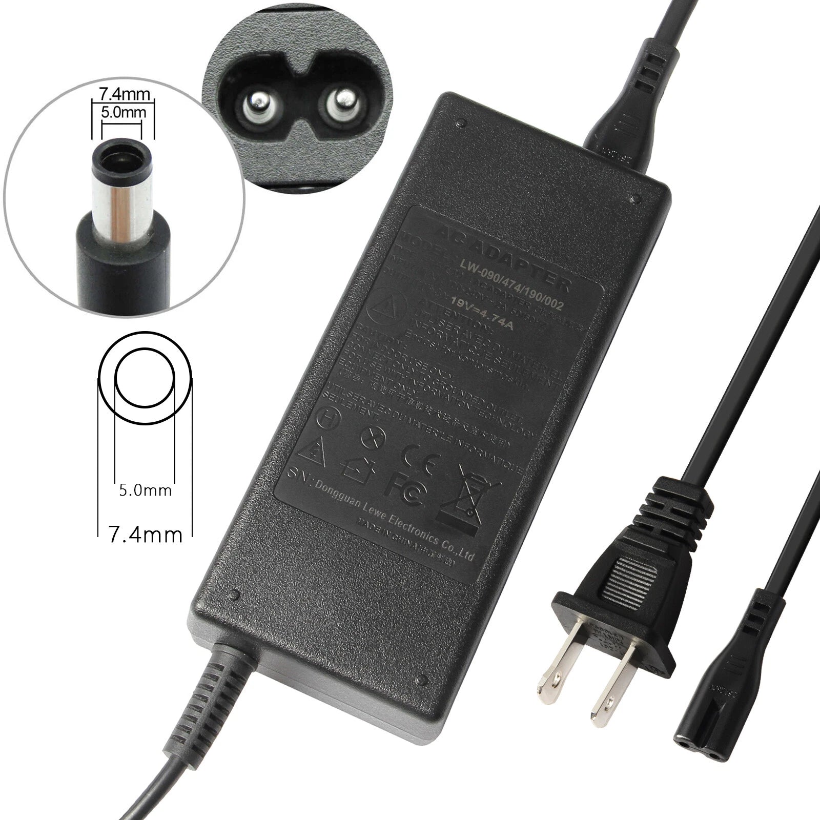 90W AC Power Adapter Cord for HP EliteDesk Desktop Mini 705 G2 G3, 800 G1 G2 G3
