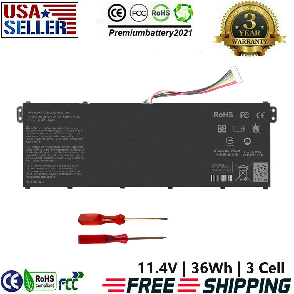 AC14B18J Battery for Acer Aspire E11 E3-112 B115 Series AC14B13J AC14B18J