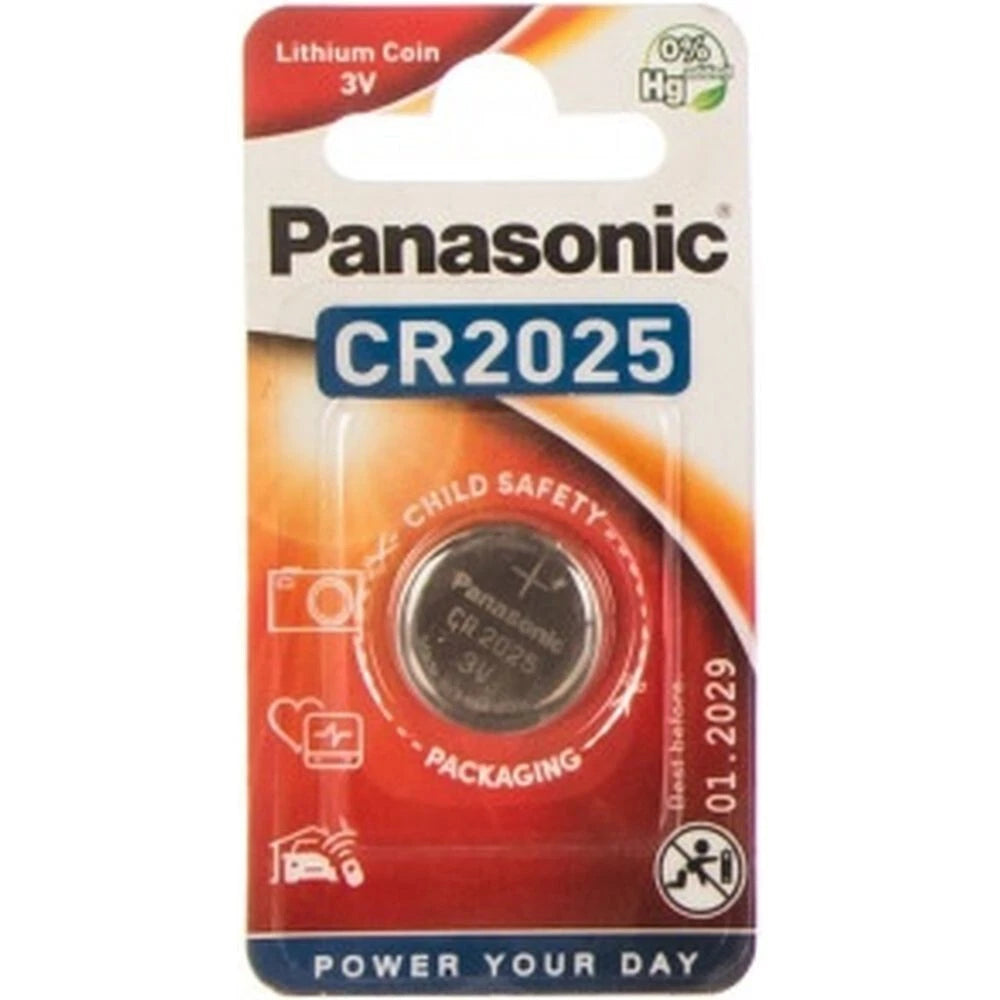 Panasonic CR2025 2025 3V Lithium Coin Cell Battery, 4 Pack