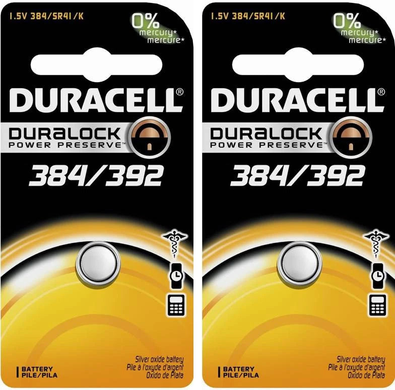 Duracell 392 384 Button Cell Watch 1.55V Battery 2 Pcs
