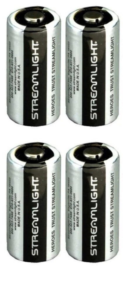 4 FRESH Streamlight 85177 CR123A 3V Lithium Battery - (MADE IN USA) EXP 2028