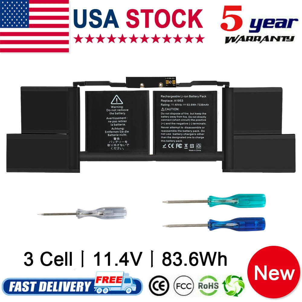 NEW A1953 Battery for Apple Mid 2018 2019 MacBook Pro 15 A1990 EMC 3215 EMC 3359