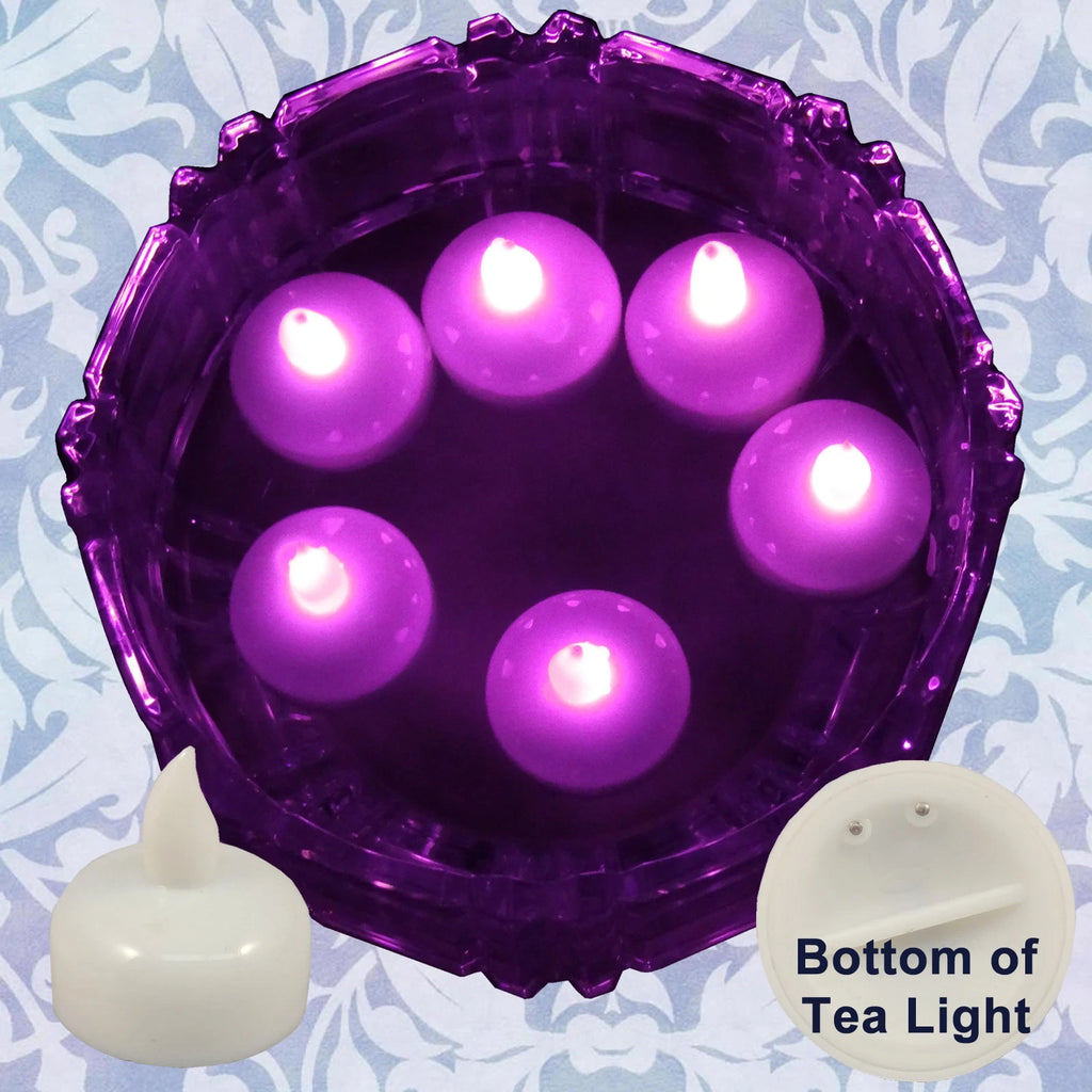 18 Flameless Floating LED tealight Candle Battery operated Pink tea lights NEW