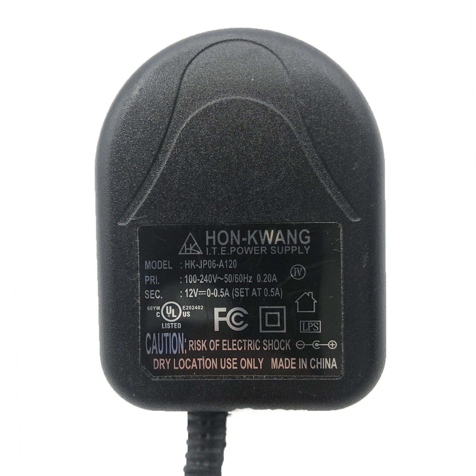 NEW Genuine HON-KWANG AC Adapter HK-JP06-A120 12V 0.5A 500mA I.T.E Power Supply