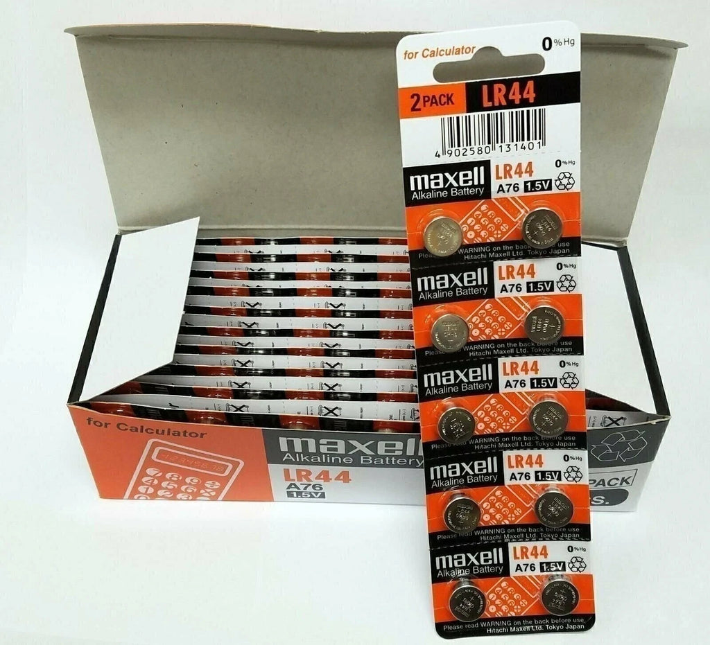 100 NEW LR44 MAXELL A76 L1154 AG13 357 SR44 303 BATTERY