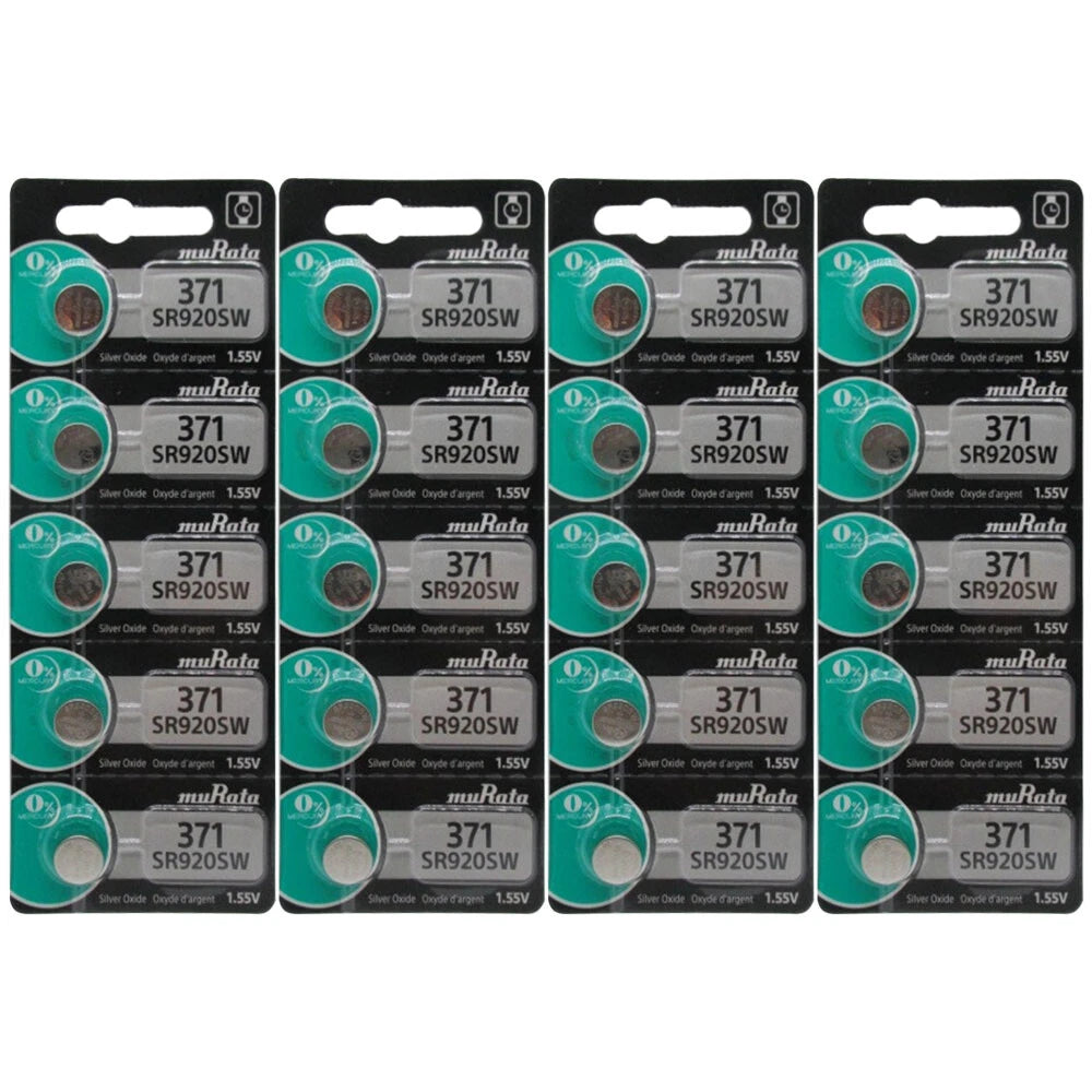 20 Murata Silver Oxide SR920SW SR920W SR920 1.55V Battery- Replaces Sony