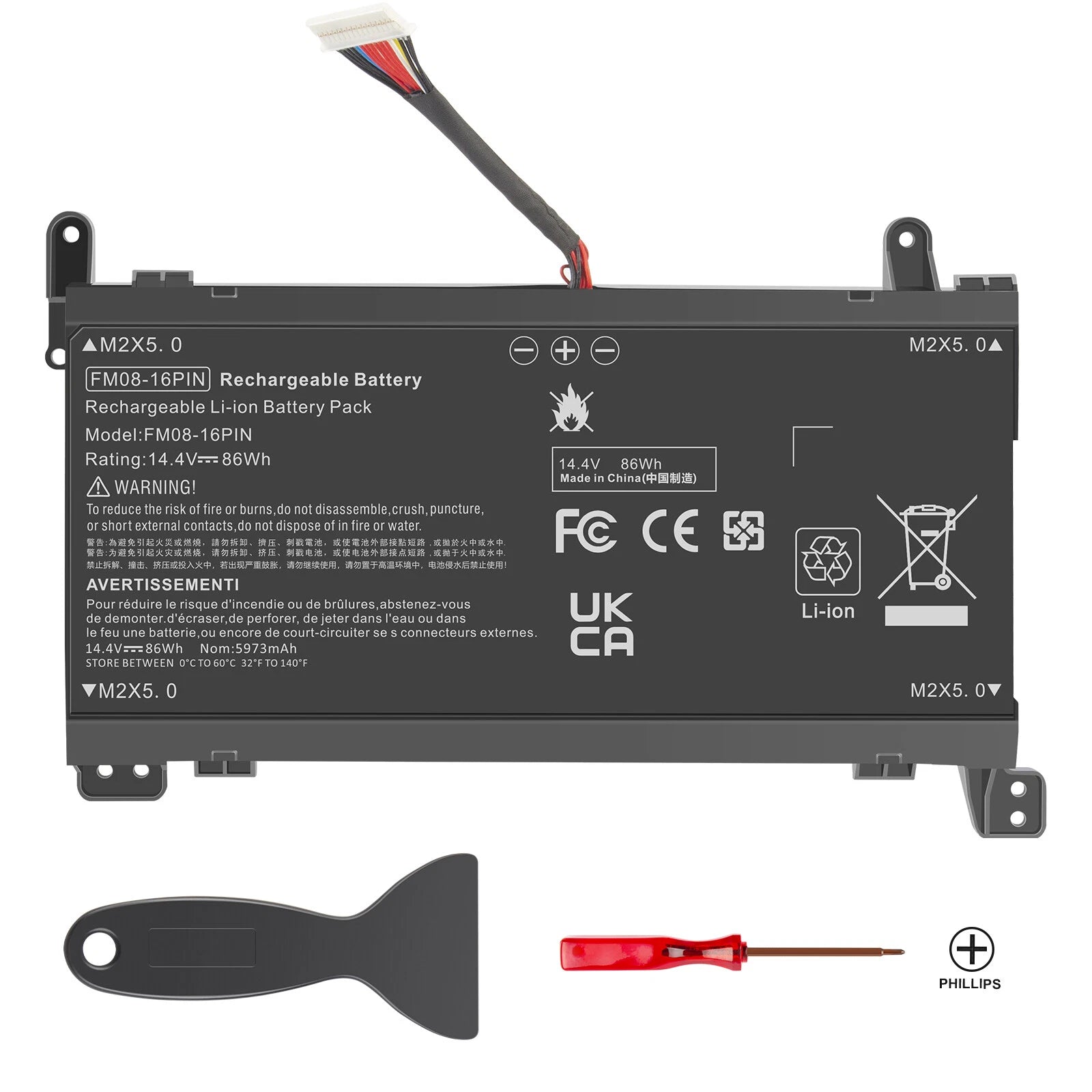86Wh 16Pin FM08 Battery For HP Omen 17-an014ng HSTNN-LB8B 922753-421 922977-855