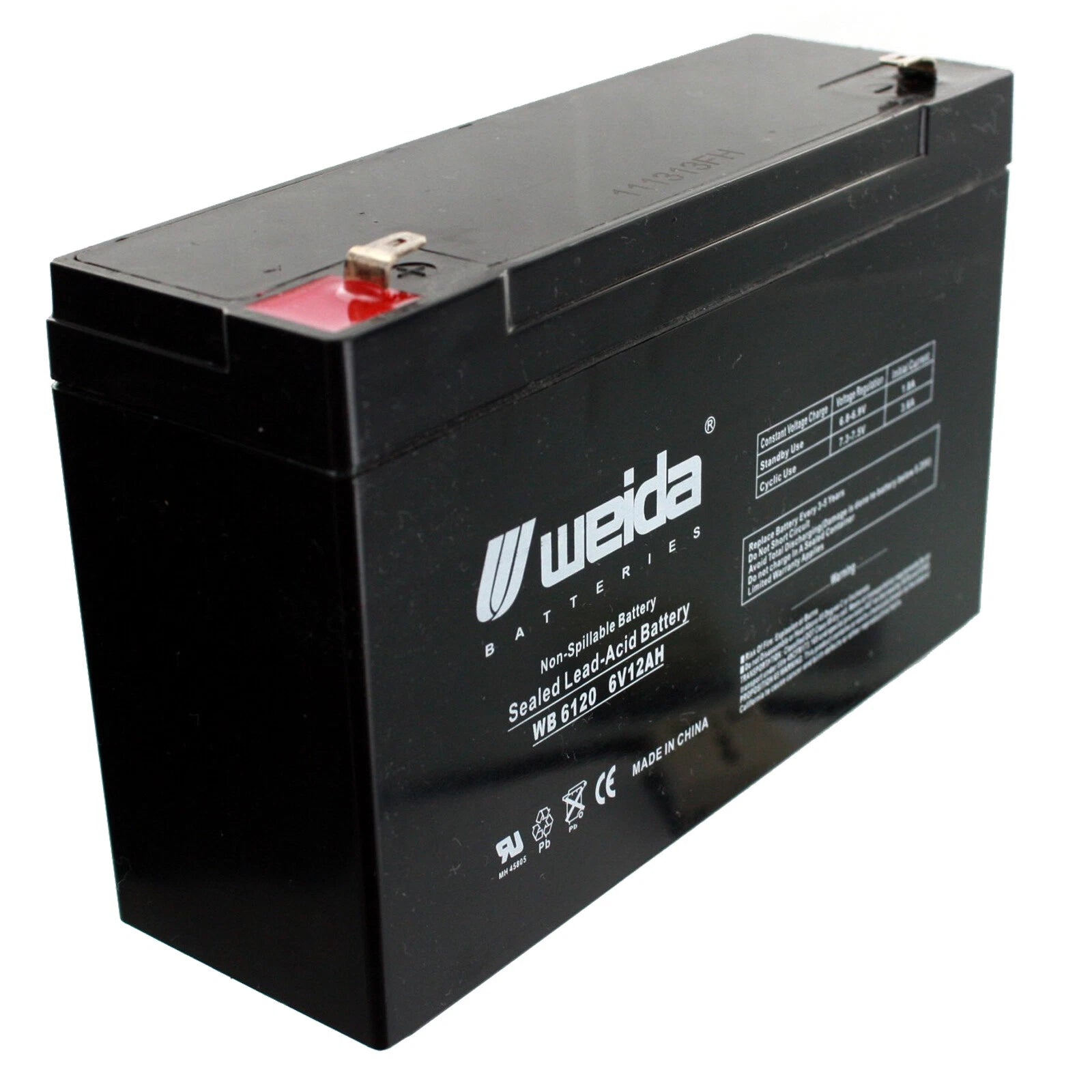 NEW 2pc 6V 12Ah SLA Battery WB6120F1 For UB6120, WKA6-12F, PS6100