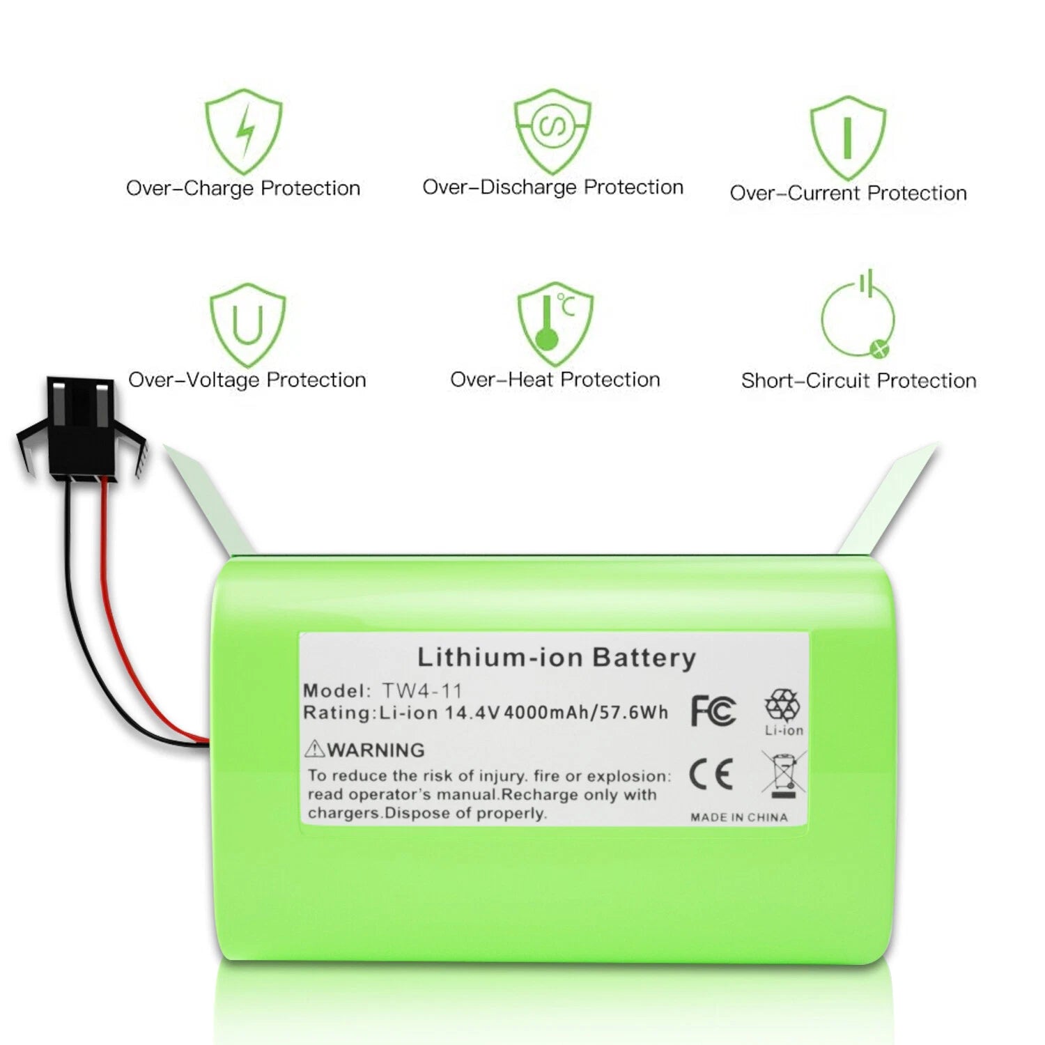 4000mAh Li-Ion Replacement Battery For Eufy 14.4V RoboVac 11 11+ 11S 11C 15C 25C