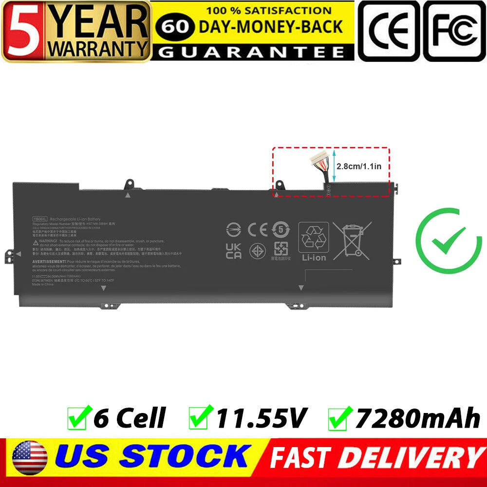 YB06XL Battery for HP Spectre x360 15-ch010tx HSTNN-DB8H HSTNN-DB8V