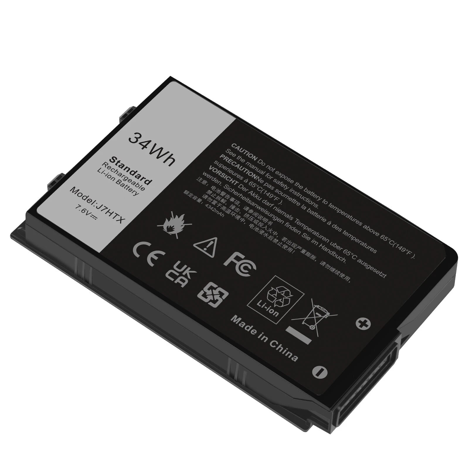 For Dell Latitude 12 7212 Rugged Tablet J7HTX 34Wh Li-Ion Battery- 2JT70