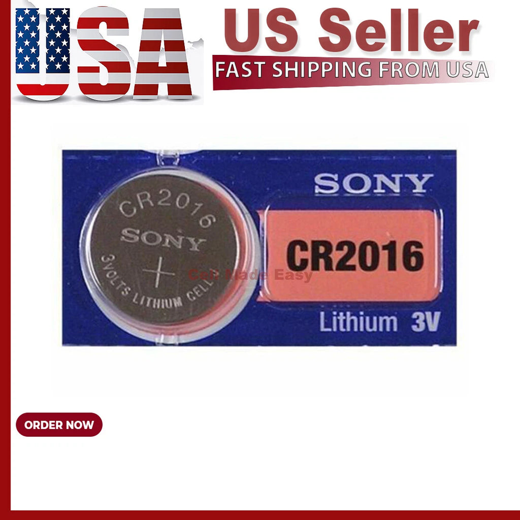 **FRESH NEW** SONY CR 2016 CR2016 DL2016 Lithium Coin Cell Battery 3V Exp 2029