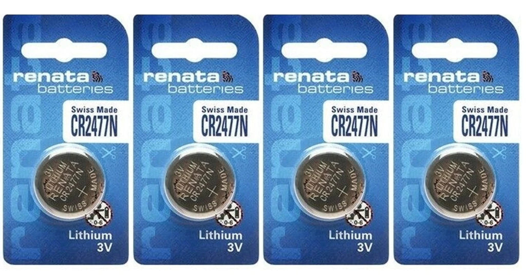 4 Renata CR2477N 3V Swiss Made Lithium Button Cell Battery