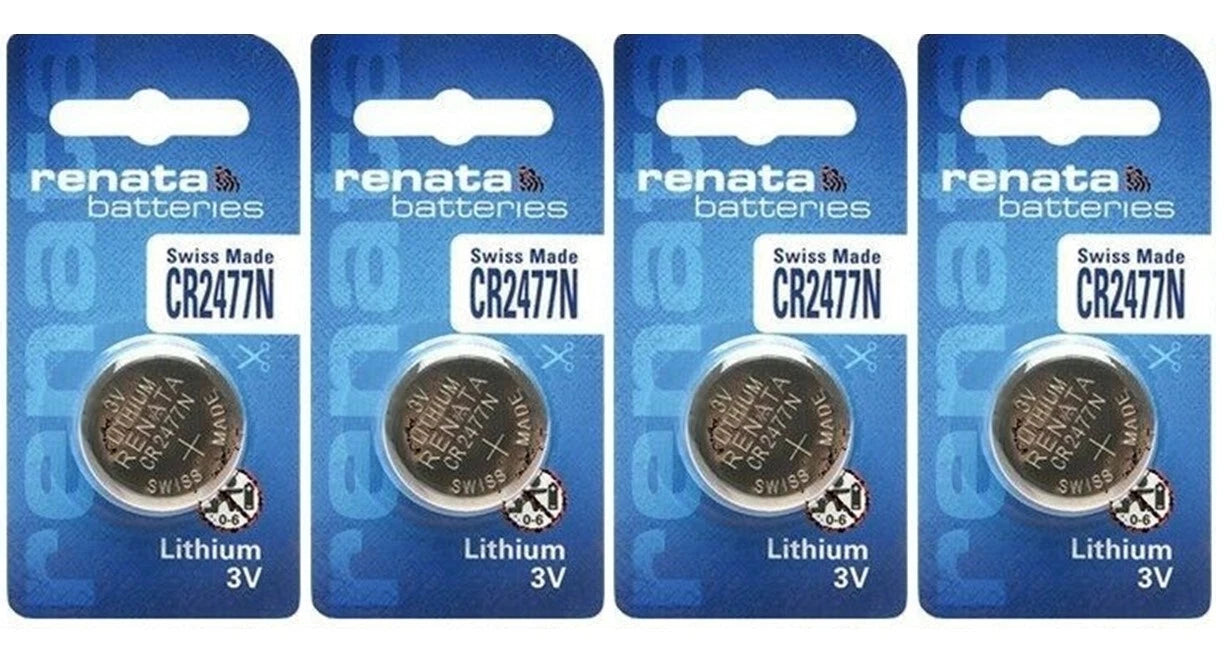 4 Renata CR2477N 3V Swiss Made Lithium Button Cell Battery