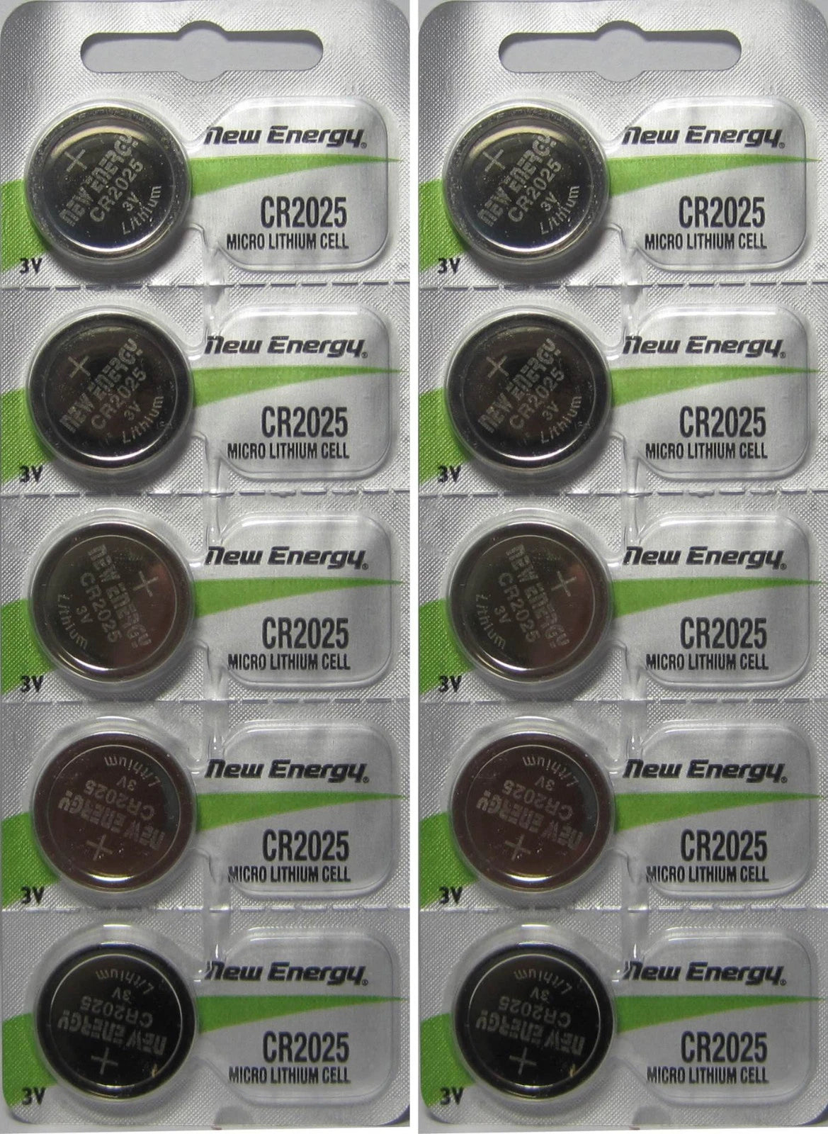 10 Pk New Energy Lithium Coin Battery 3v Keyless Entry Remote Controls CR2025