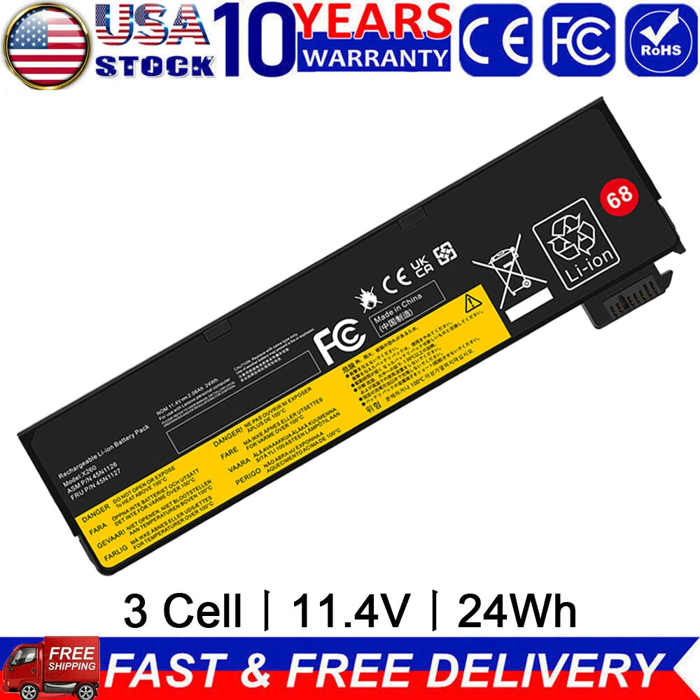 68 Battery For Lenovo ThinkPad T440 T440s T450 T450s T460 W550s X240 X250 L450 C