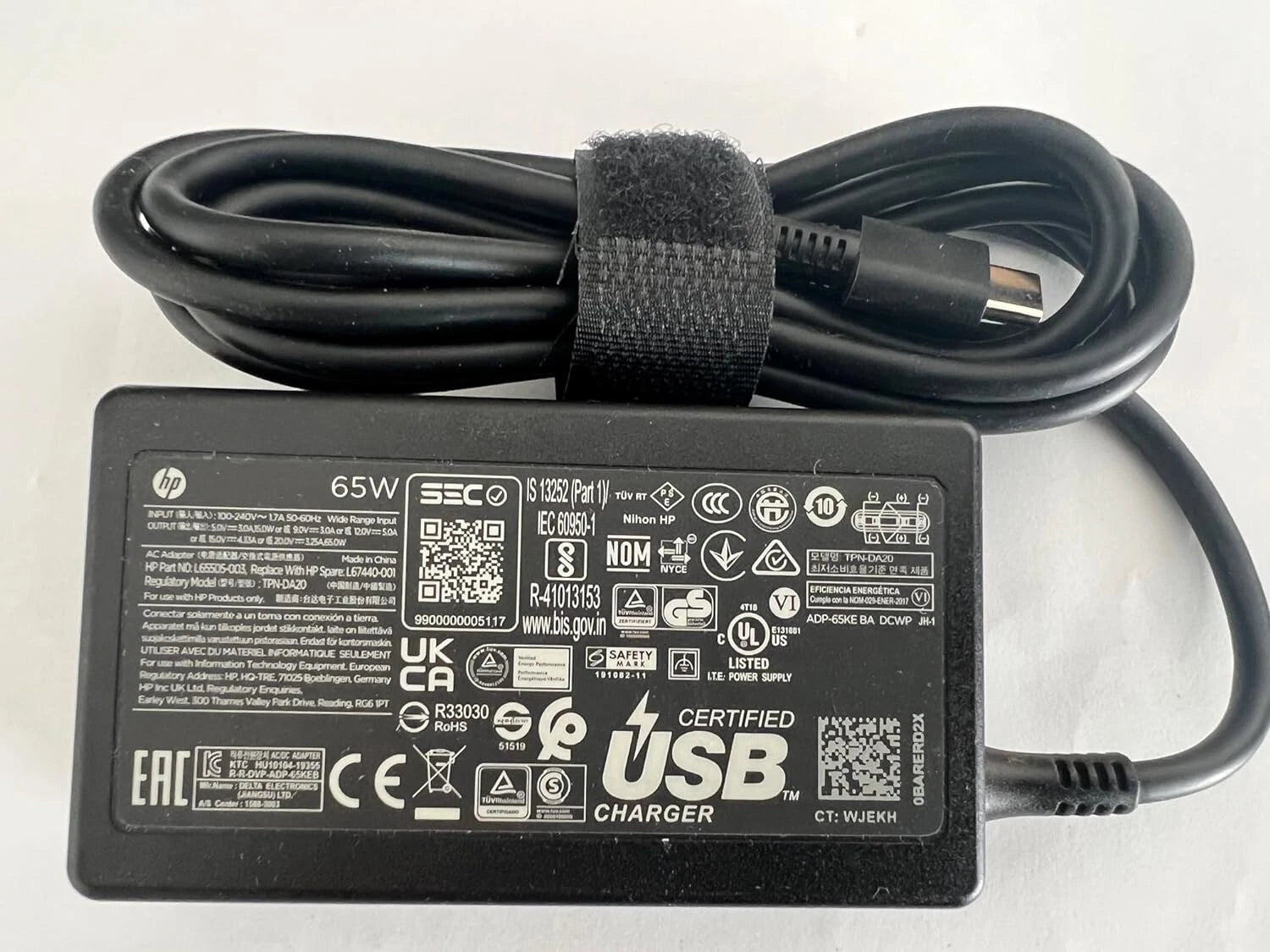 Genuine 65W USB-C Charger for HP Elite x2 1012 G1 1012 G2 210 G2 L65505-002 NEW