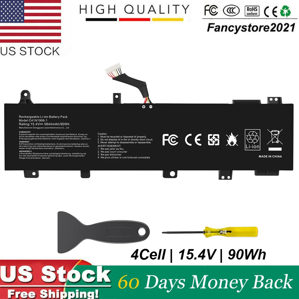 C41N1906-1 Battery For ASUS TUF Gaming A15 FA506IV F15 FX506 FX506LH A17 FA706IU