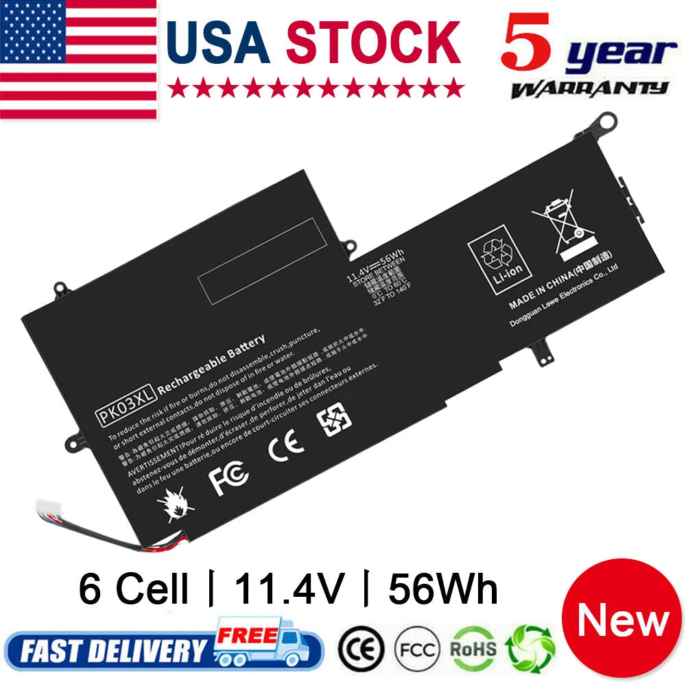 56WH Battery PK03XL For HP Spectre X360 13-4116dx 13-4103dx 13-4101dx HSTNN-DB6S