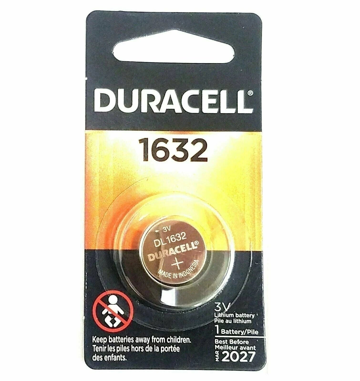 1 New Duracell CR1632 Lithium Coin Battery 3V DL1632 Exp 2026- USA Seller
